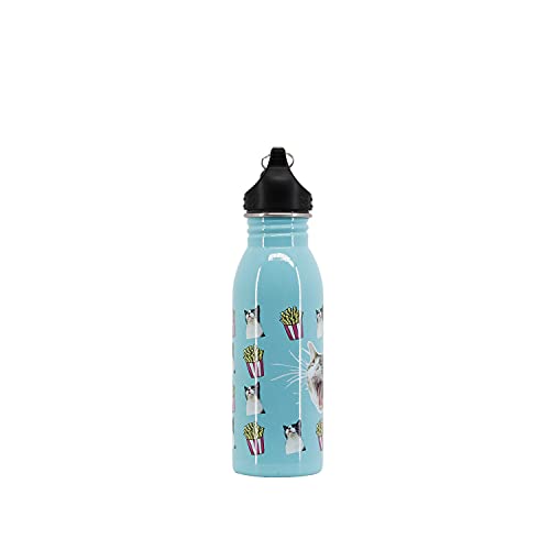 oh-my-pop-angry-cat-gourde-inox-500-ml-turquoise image 4