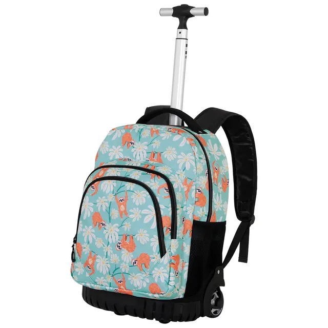 oh-my-pop-lazy-gts-fan-sac-dos-roulettes-turquoise-47-cm image 1