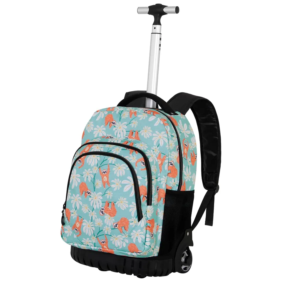 oh-my-pop-lazy-gts-fan-sac-dos-roulettes-turquoise-47-cm image 1