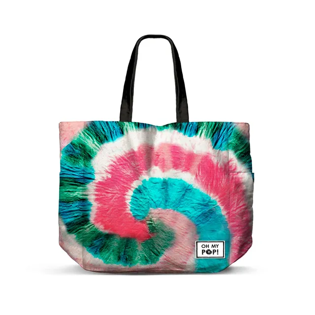 oh-my-pop-voyage-fan-horizontal-sac-shopping-noir image 1