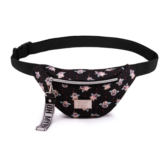 oh-my-pop-pug-sac-banane-brownie-noir-31-cm image 1