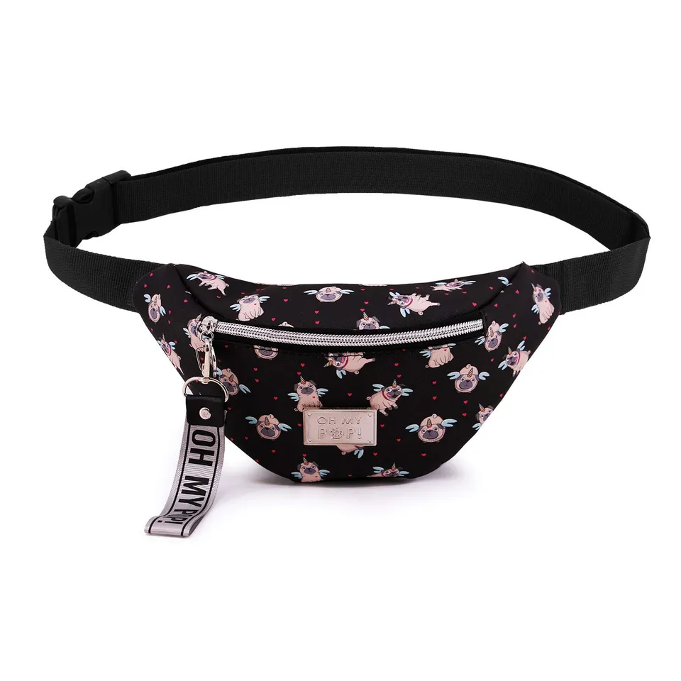 oh-my-pop-pug-sac-banane-brownie-noir-31-cm image 1