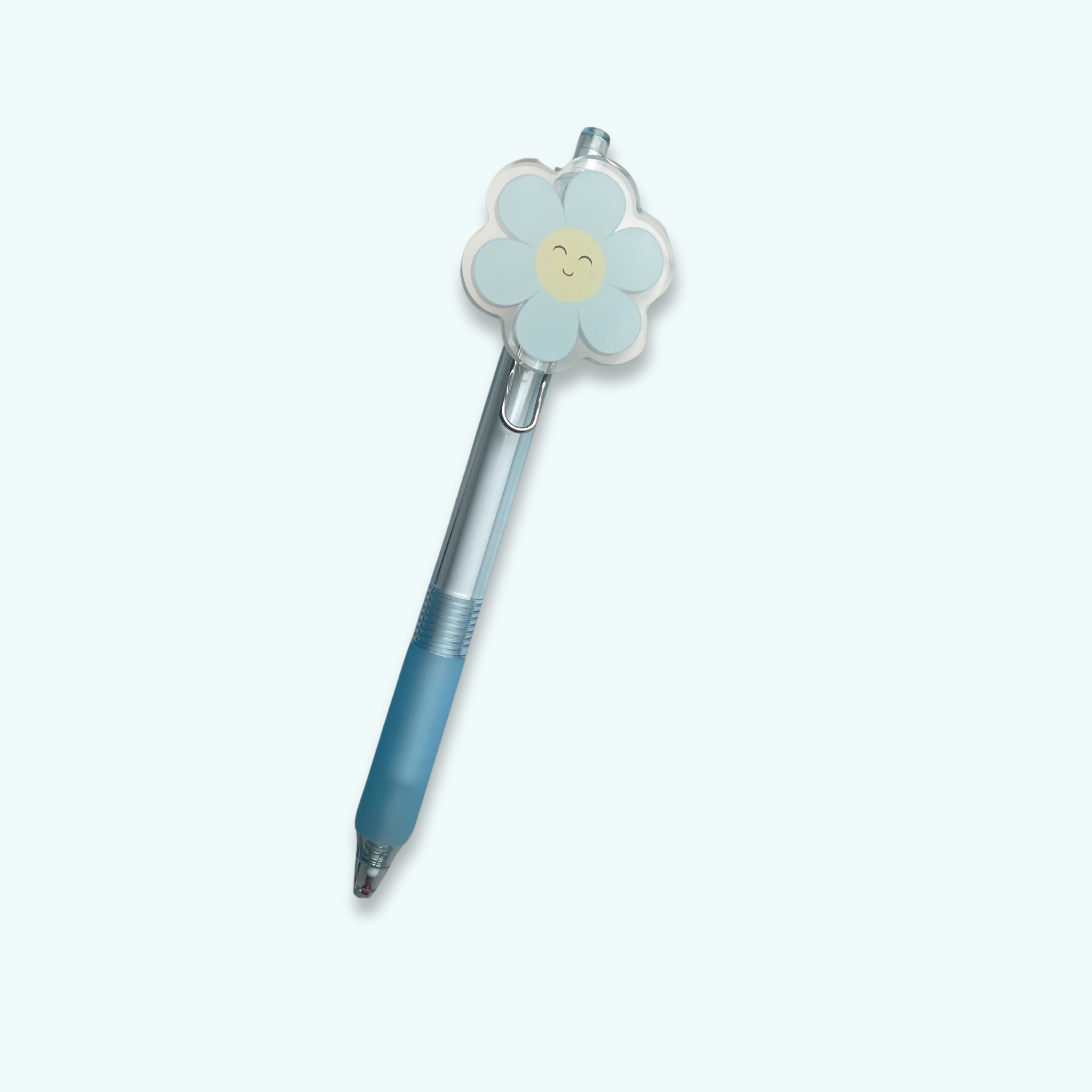 atelier-naholi-stylo-marguerite-daisy-bleue-bille-noire image 3