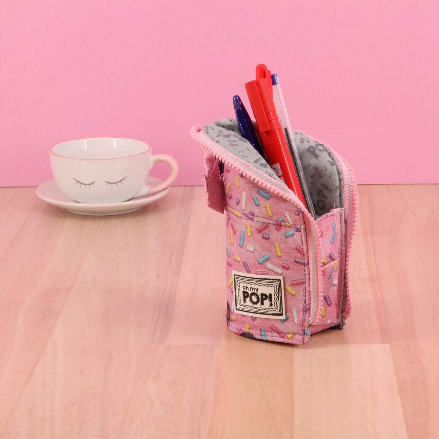 oh-my-pop-sprinkles-trousse-verticale-rose-porte-crayons image 4