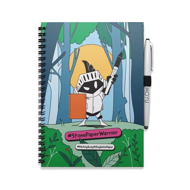 moyu-erasable-notebooks-a5-stone-paper-warrior-carnet-effa-able image 1