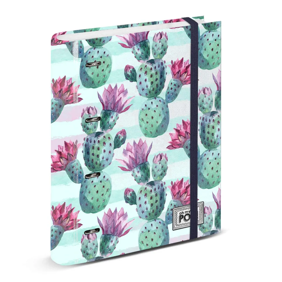 oh-my-pop-nopal-classeur-4-anneaux-a4-lastique-feuilles image 1