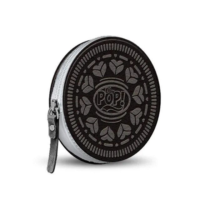 oh-my-pop-black-cookie-porte-monnaie-rond-brun image 1