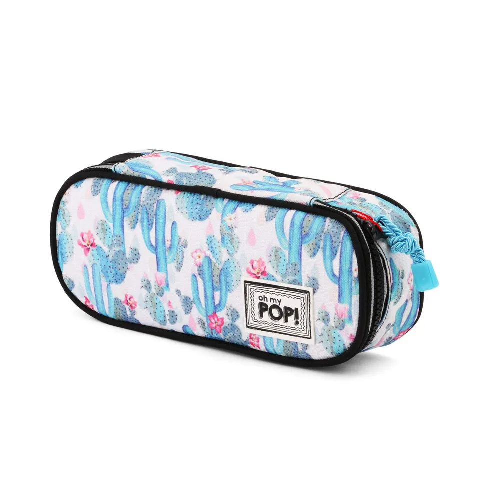 oh-my-pop-cactus-pencil-trousse-vert-avec-organisateur image 1