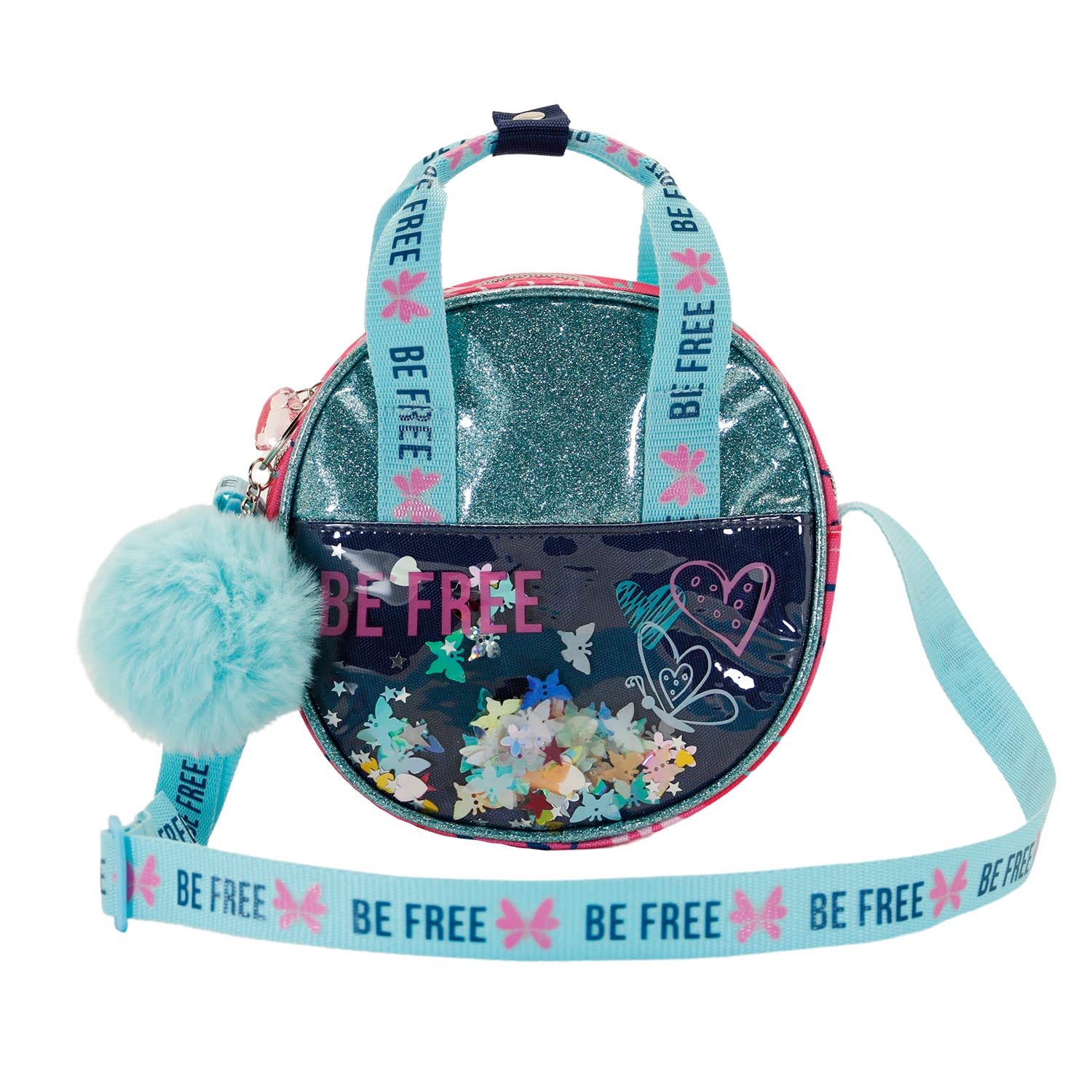 oh-my-pop-be-free-sac-bandouli-re-rond-glitter-rose image 2