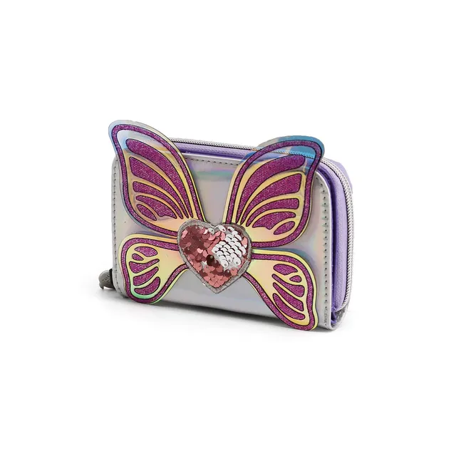 oh-my-pop-ailes-portefeuille-argent-10-x-15-5-cm-zip image 1