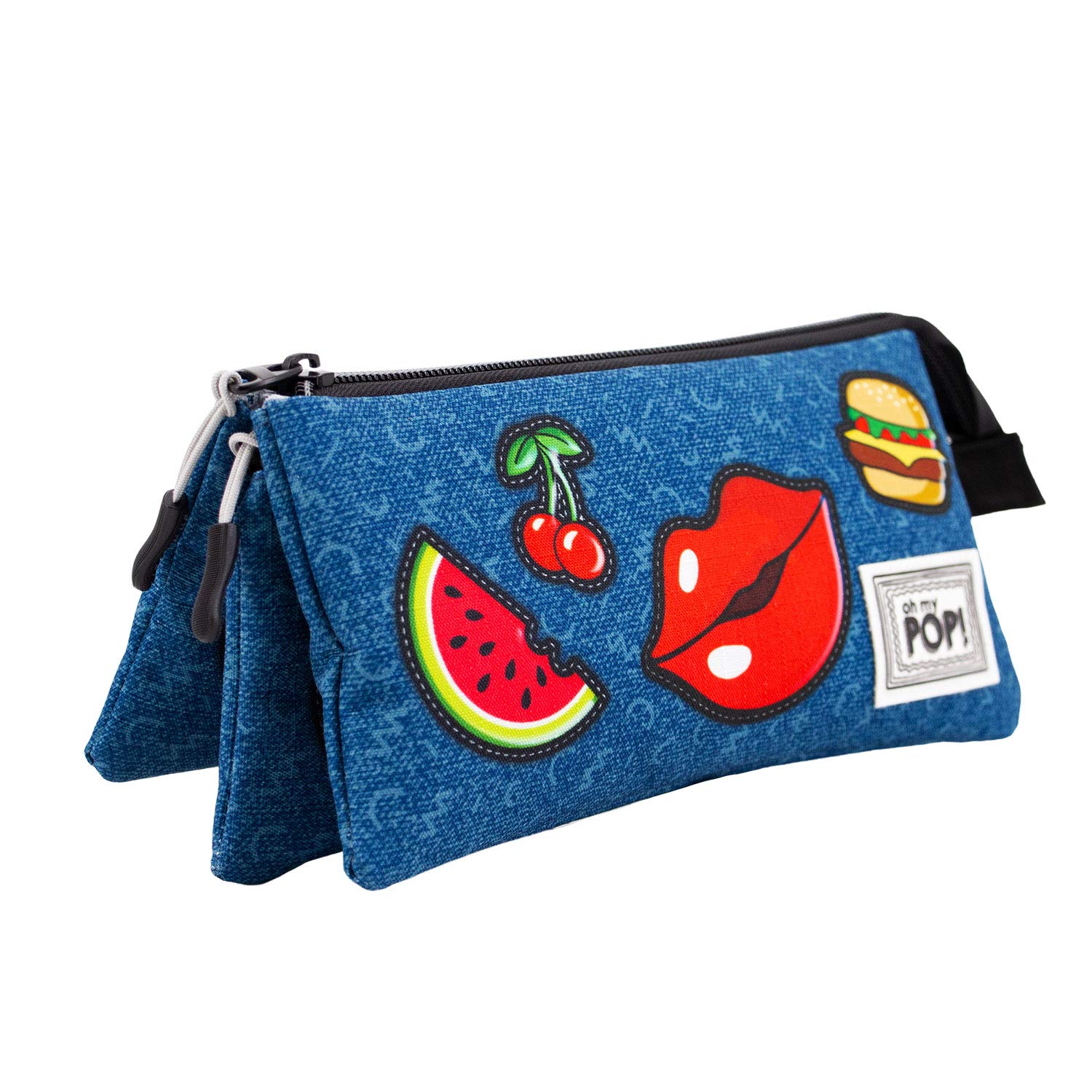 oh-my-pop-patches-hs-trousse-triple-bleu-fonc-23-cm image 5