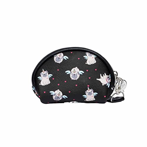 oh-my-pop-pug-porte-monnaie-ovale-noir-zipp image 6