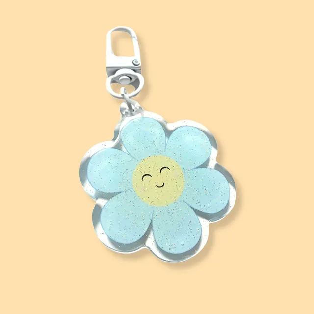 atelier-naholi-porte-cl-marguerite-daisy-acrylique-bleu-5-cm image 1