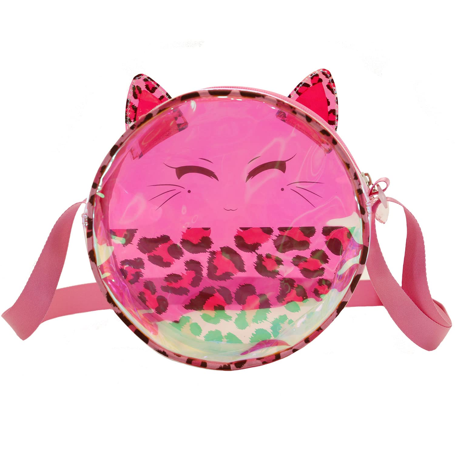 oh-my-pop-feline-sac-bandouli-re-rond-rose-laser image 3