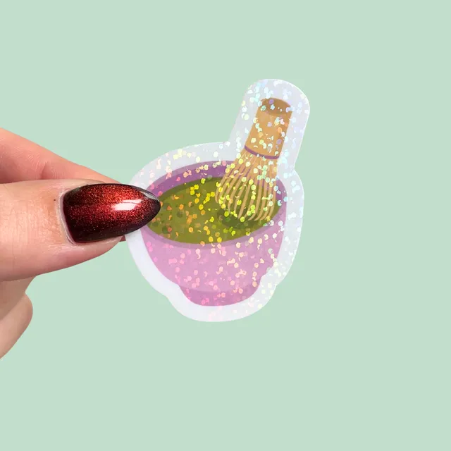 atelier-naholi-bol-de-matcha-sticker-paillettes-4-41-cm image 1