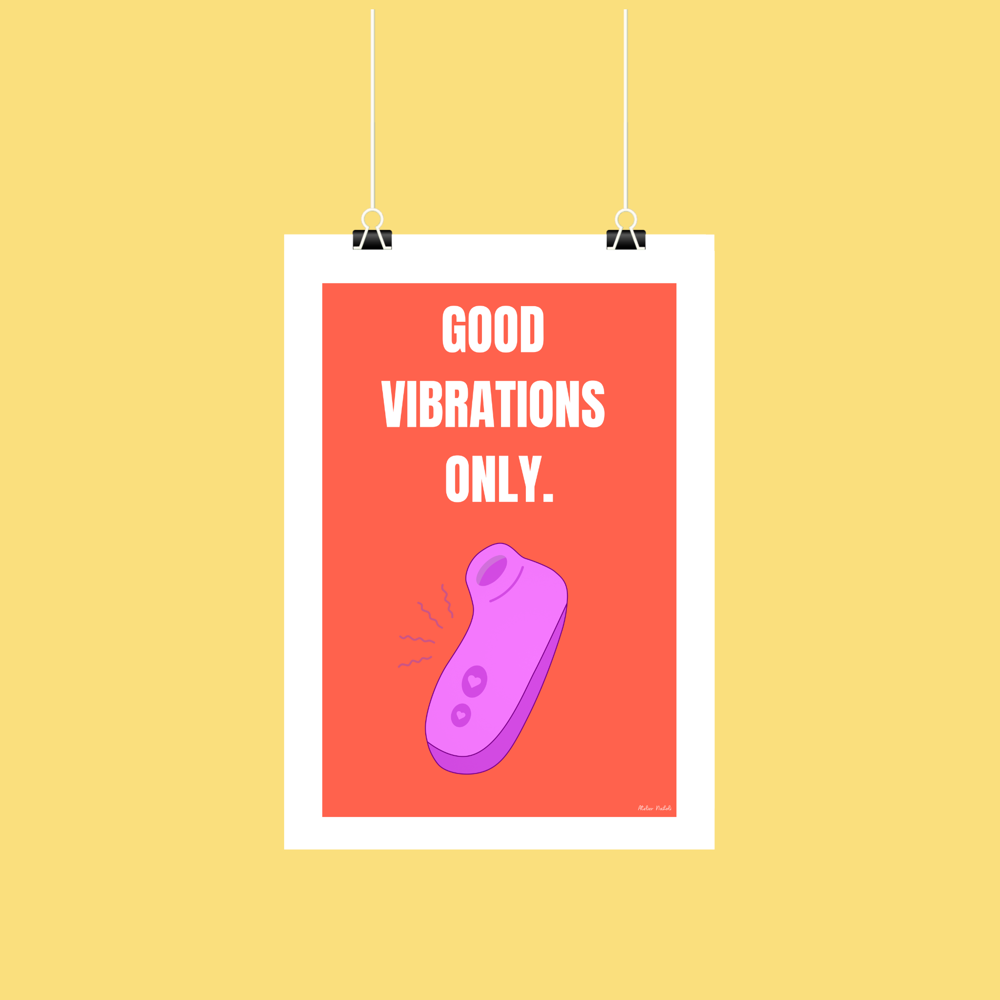 atelier-naholi-affiche-good-vibrations-only-poster-a5-mat image 1