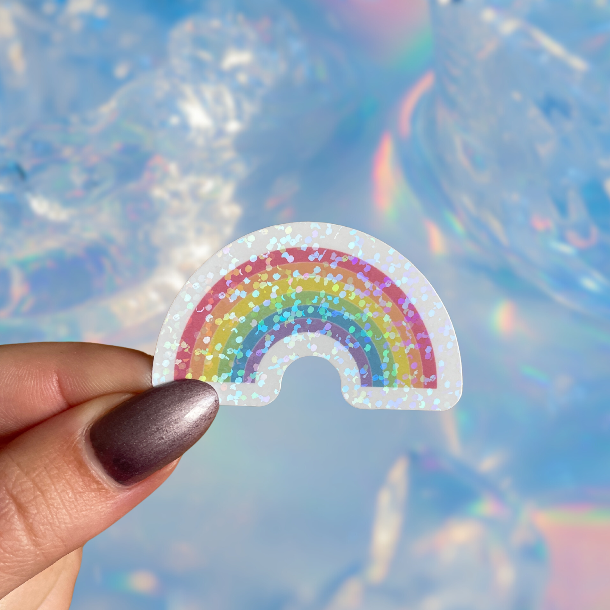 atelier-naholi-sticker-arc-en-ciel-holo-brillant-5-10-cm image 1