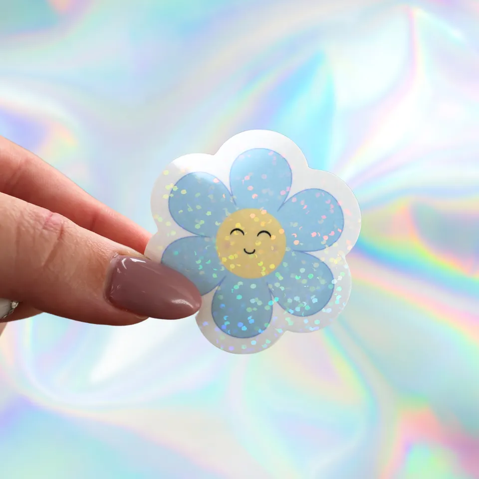 atelier-naholi-stickers-l-unit-sticker-marguerite-daisy-holo-5-cm image 1