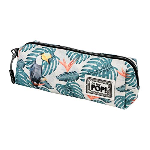 oh-my-pop-toucan-trousse-carr-e-multicolore-coton-22-cm image 4
