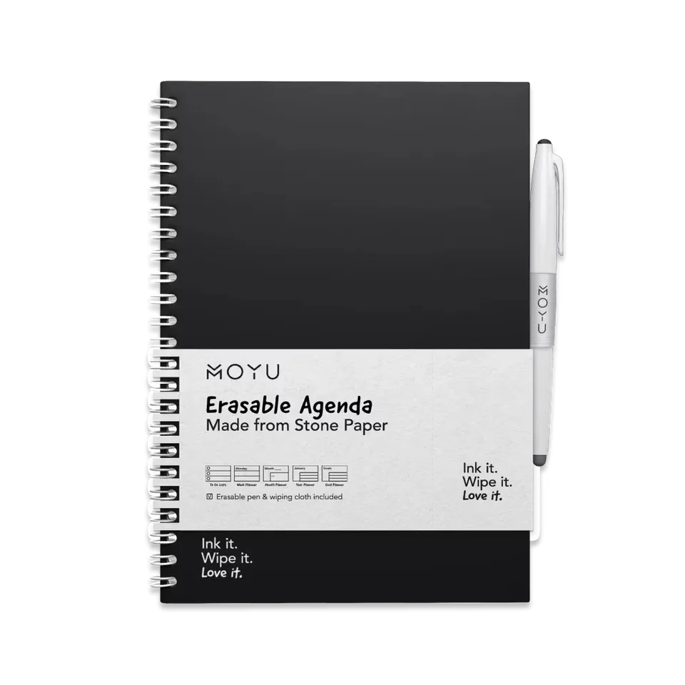 moyu-agendas-pitch-black-agenda-effa-able-a5-semainier-noir image 1
