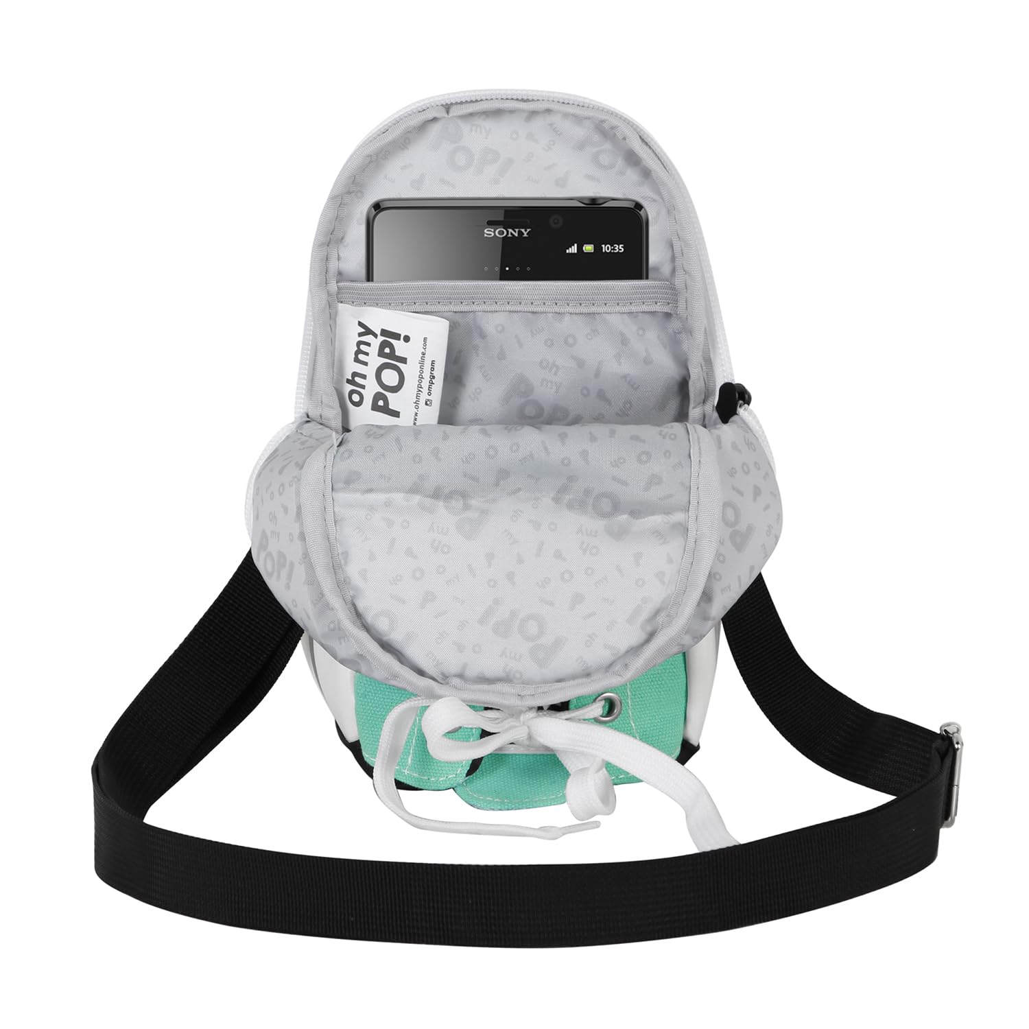 oh-my-pop-sneakers-sac-bandouli-re-turquoise-17-cm image 4