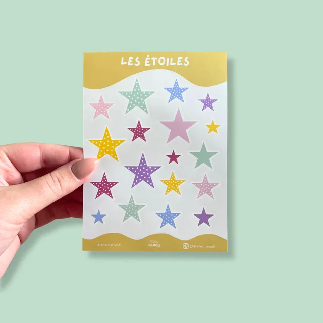atelier-naholi-planche-de-stickers-les-toiles-planche-a6-mat image 1