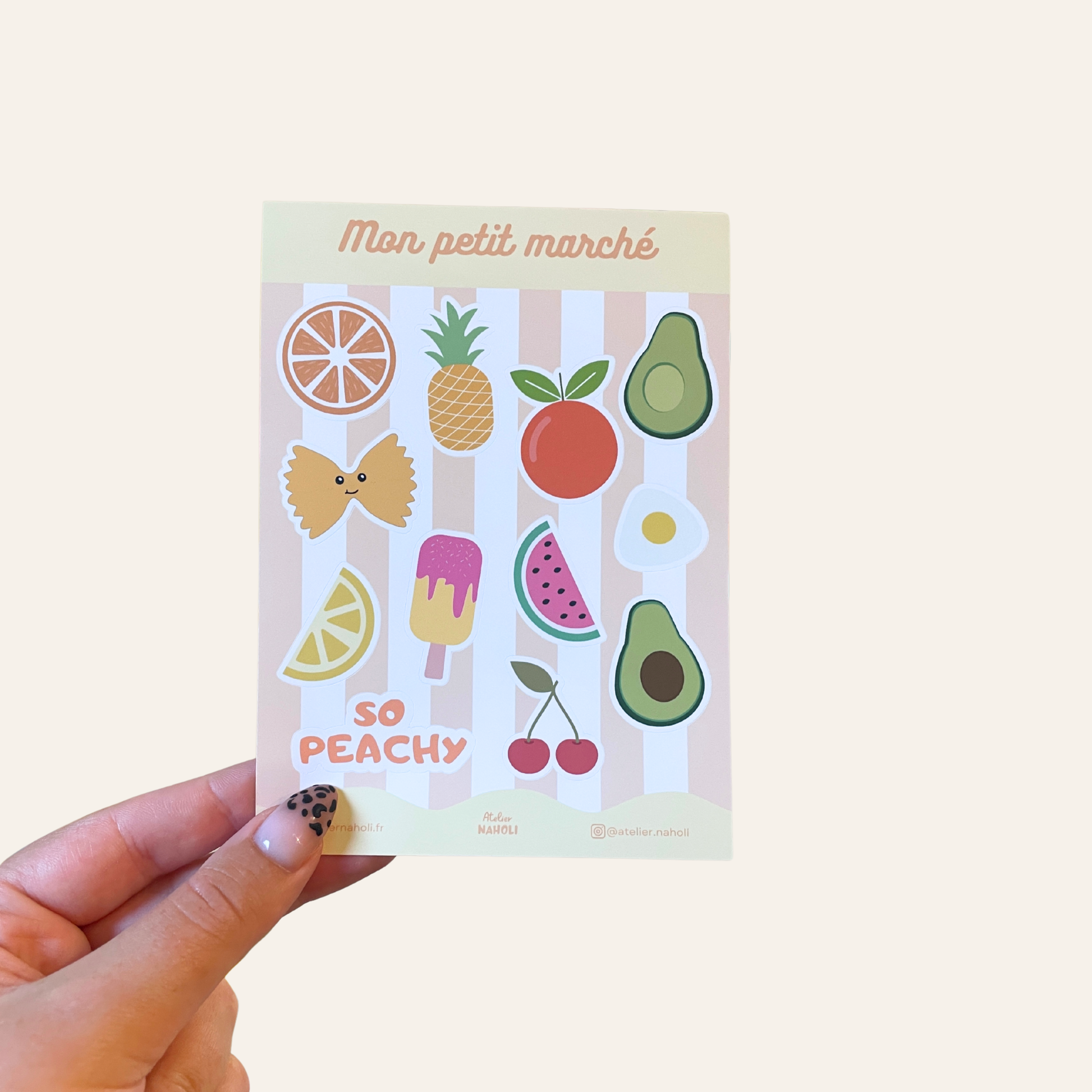atelier-naholi-mon-petit-march-planche-stickers-a6-mat image 2