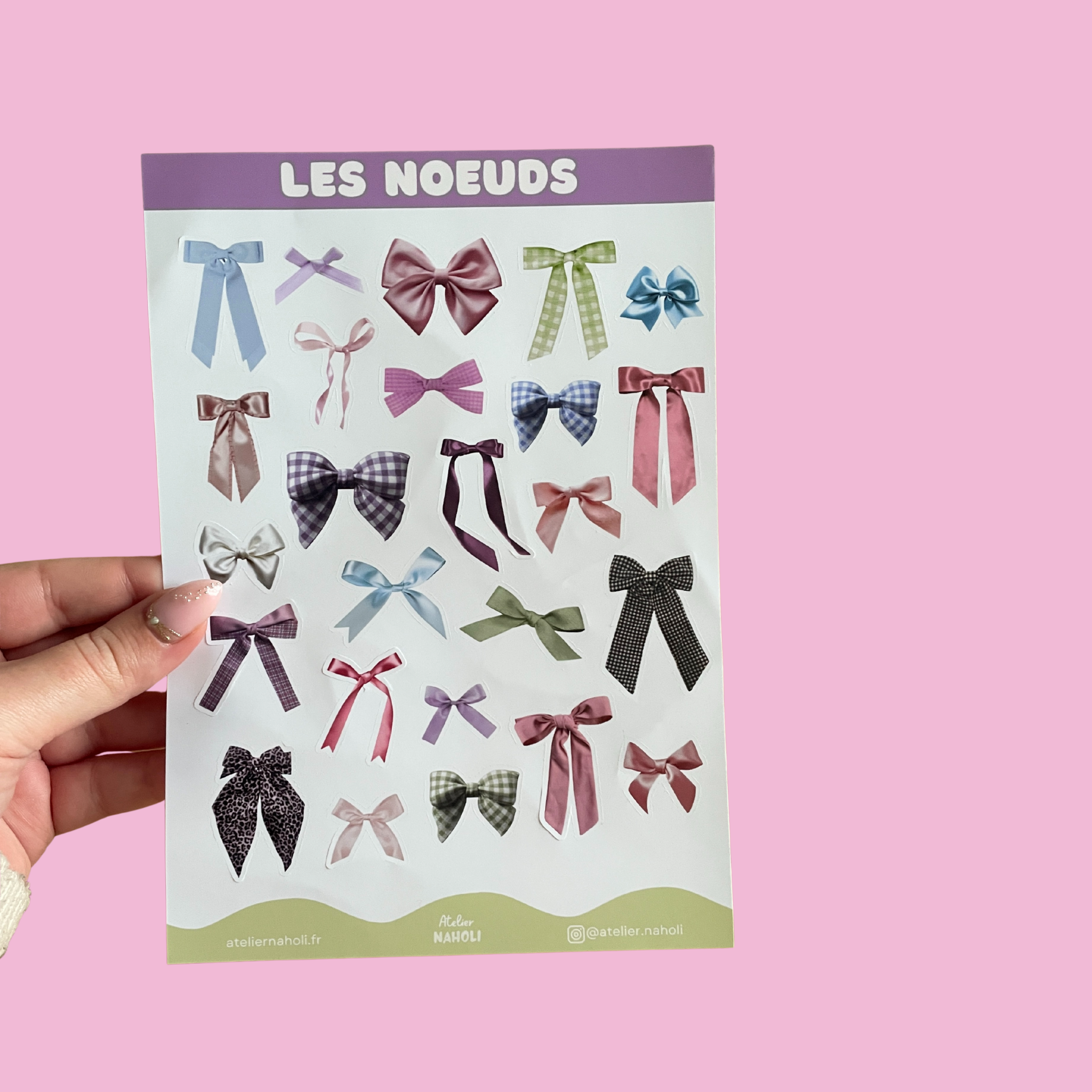 atelier-naholi-planche-de-stickers-les-noeuds-a5-25-autocollants image 2