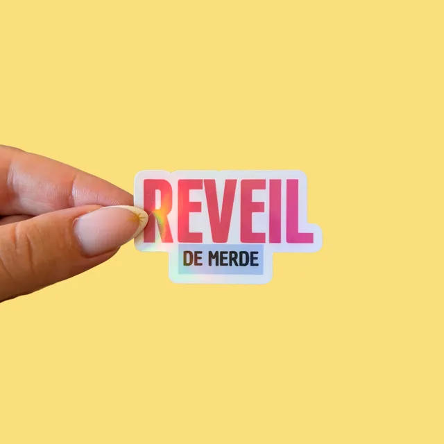 atelier-naholi-r-veil-de-merde-sticker-holographique-arc-en-ciel image 1