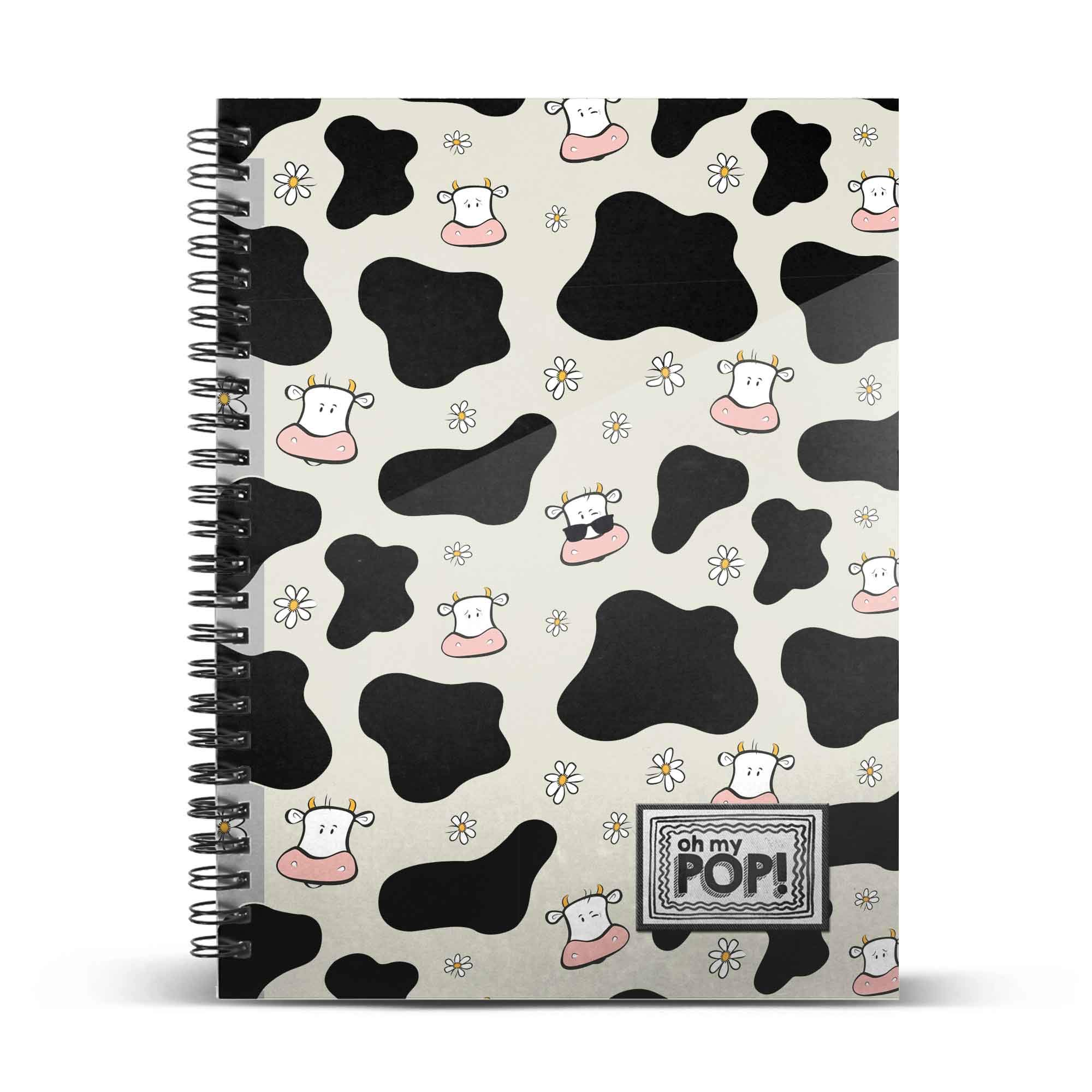 oh-my-pop-cow-cahier-a4-spirale-120-feuilles-quadrill image 1