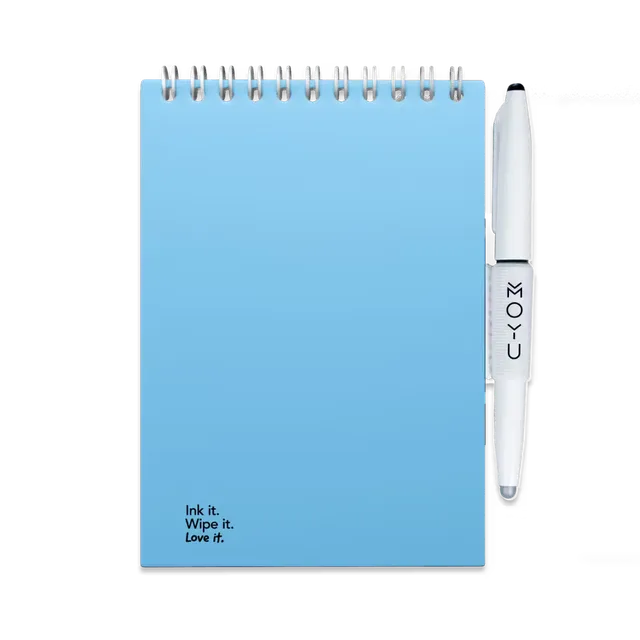 moyu-erasable-notebooks-a6-bloc-effa-able-bleu-ciel-papier-pierre image 1