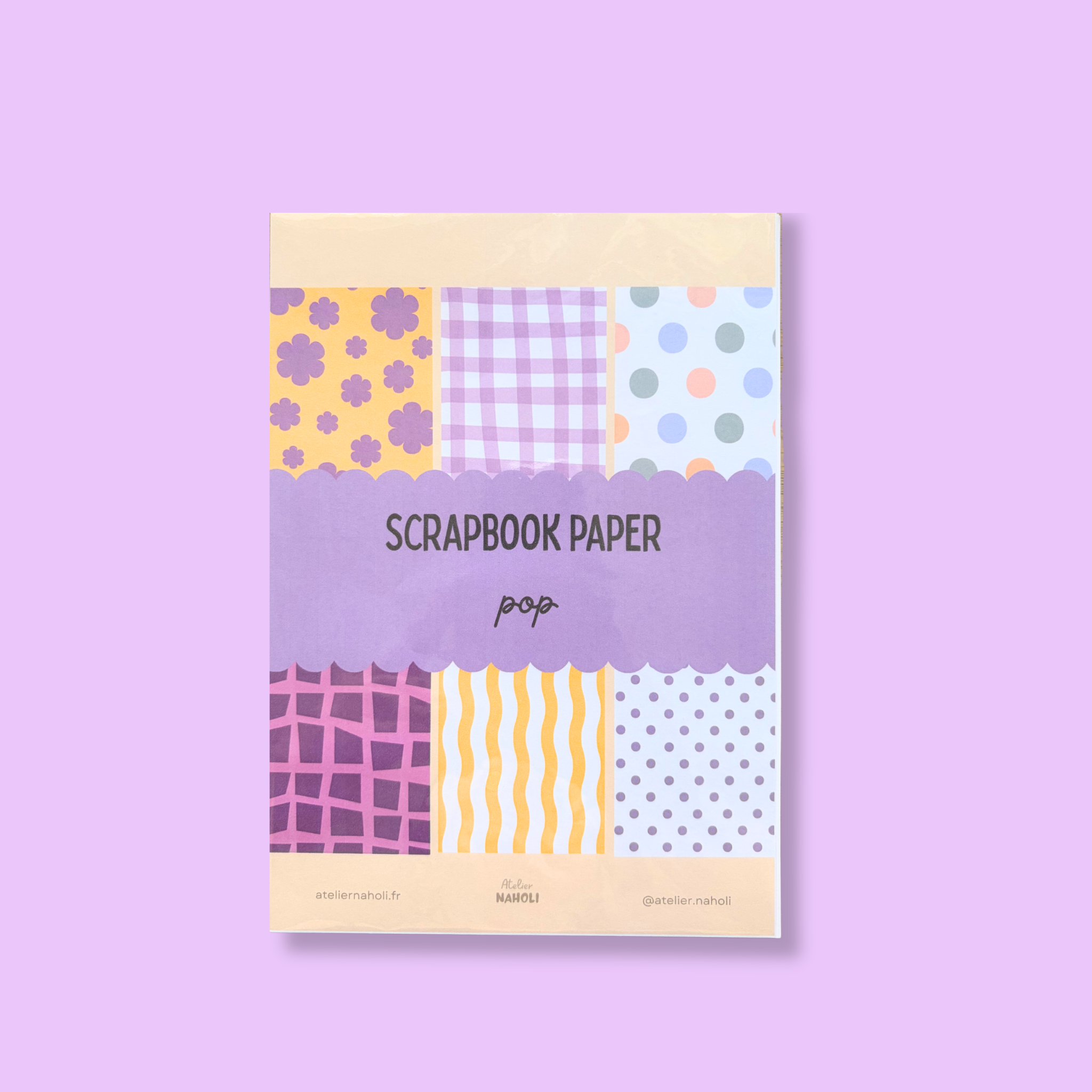 atelier-naholi-papier-scrapbooking-set-a5-th-me-pop-6-feuilles image 1