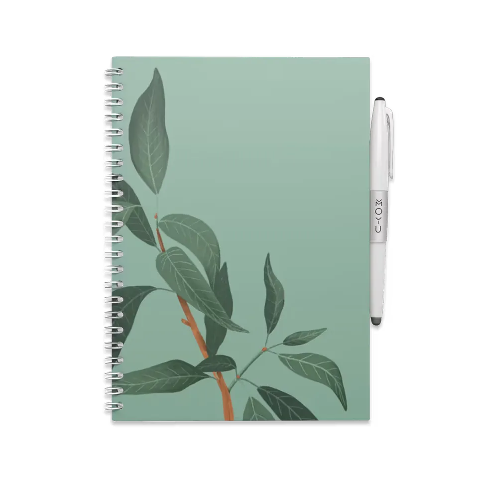 moyu-lovely-leaf-carnet-effa-able-a5-vintage image 1