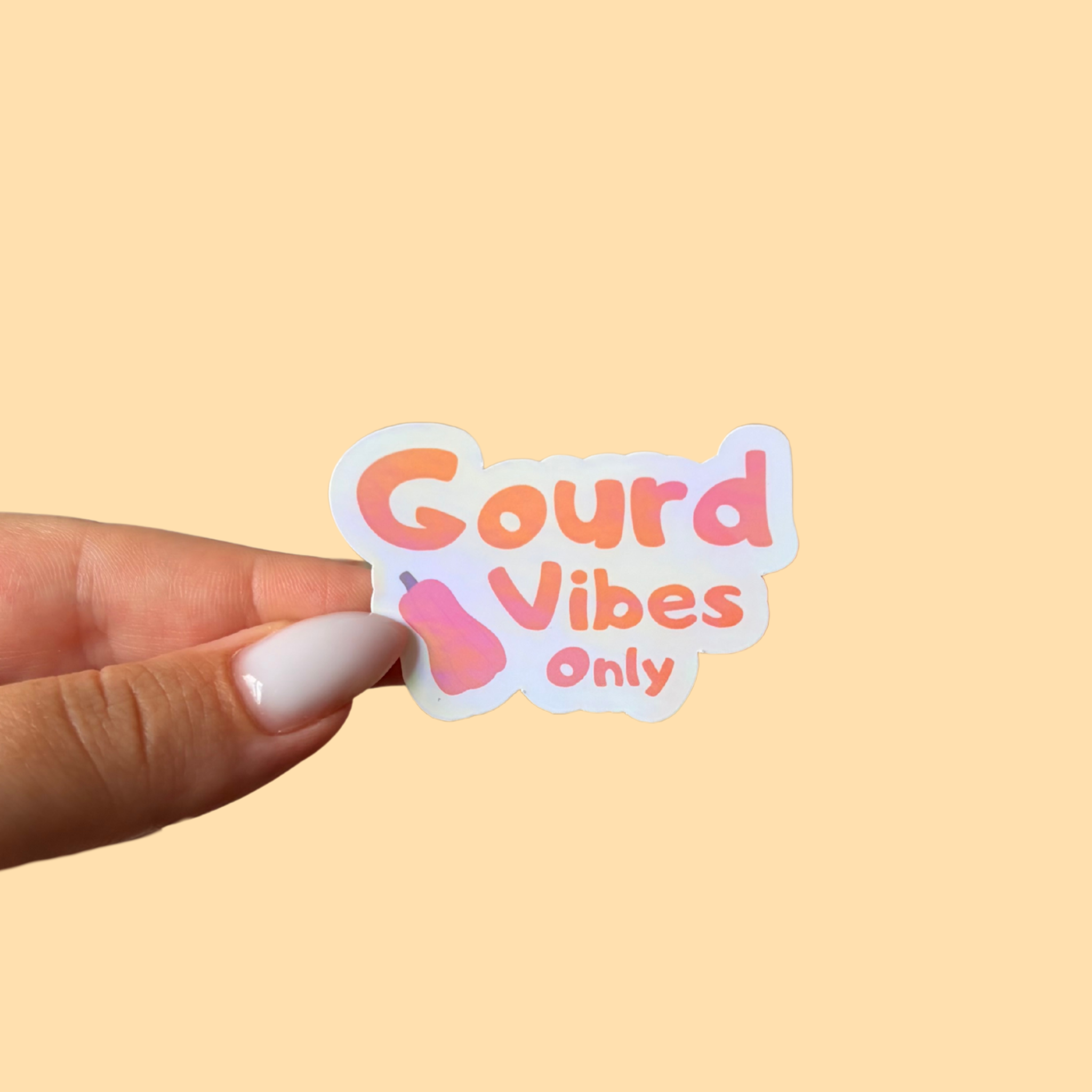 atelier-naholi-gourd-vibes-only-sticker-humour-5-5-cm image 1