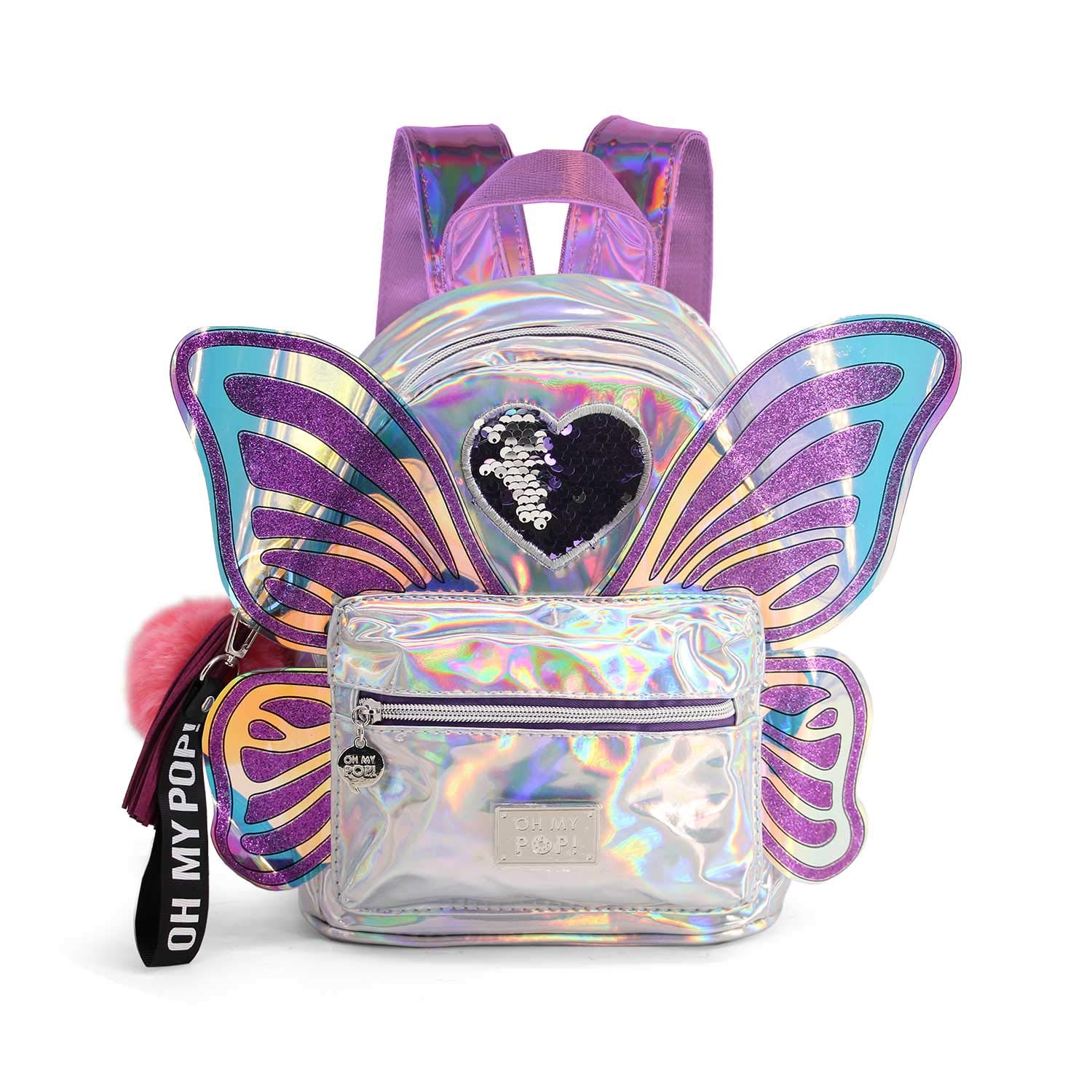 oh-my-pop-ailes-sac-dos-petit-argent image 2