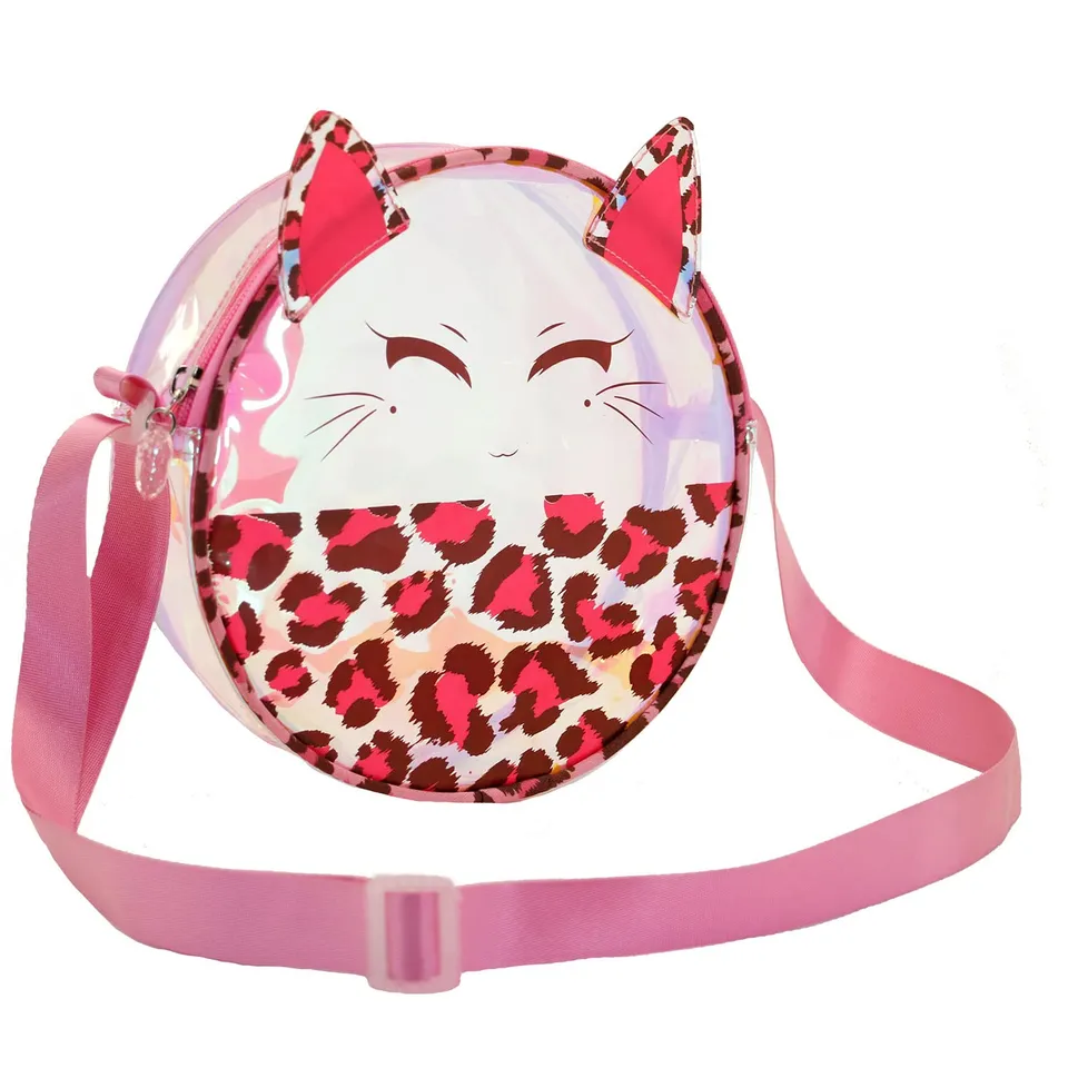 oh-my-pop-feline-sac-bandouli-re-rond-rose-laser image 1