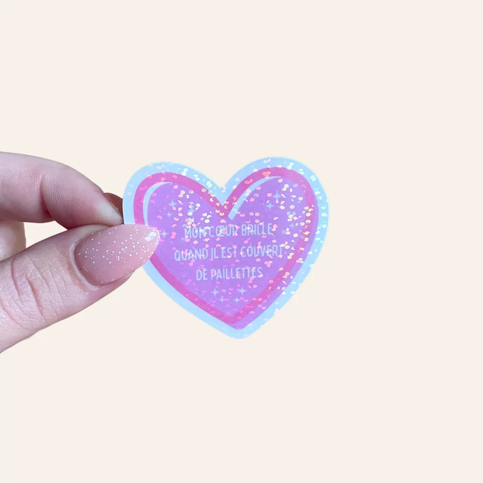 atelier-naholi-stickers-l-unit-sticker-c-ur-mon-c-ur-brille-5-cm image 1