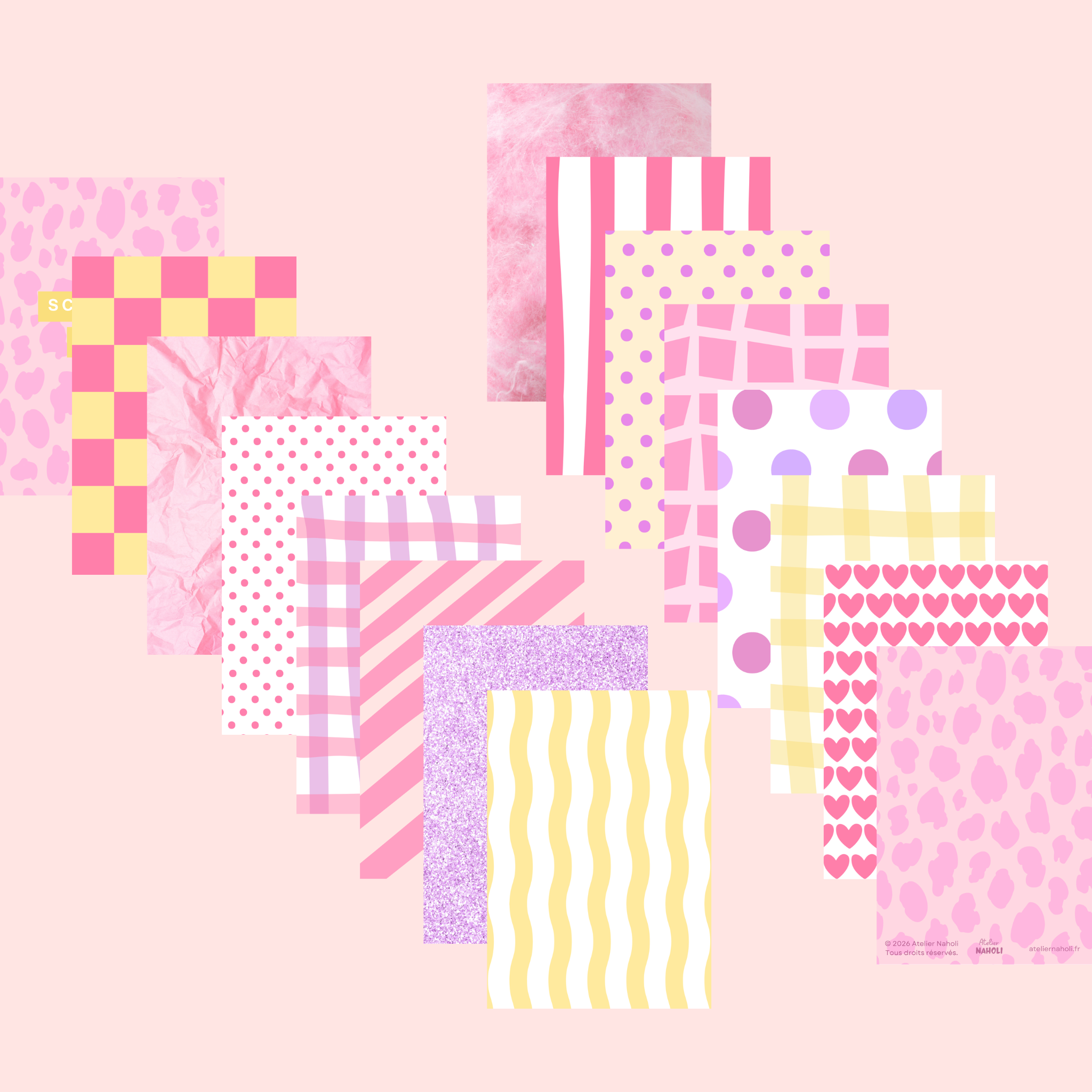 atelier-naholi-papier-scrapbooking-girly-a5-livret-16-motifs image 2
