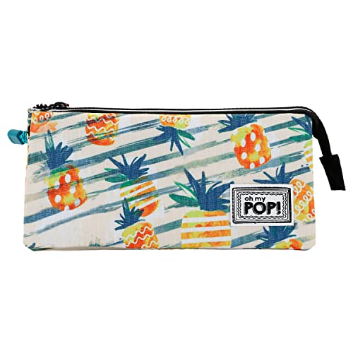 oh-my-pop-ananas-trousse-triple-jaune-23-cm image 5
