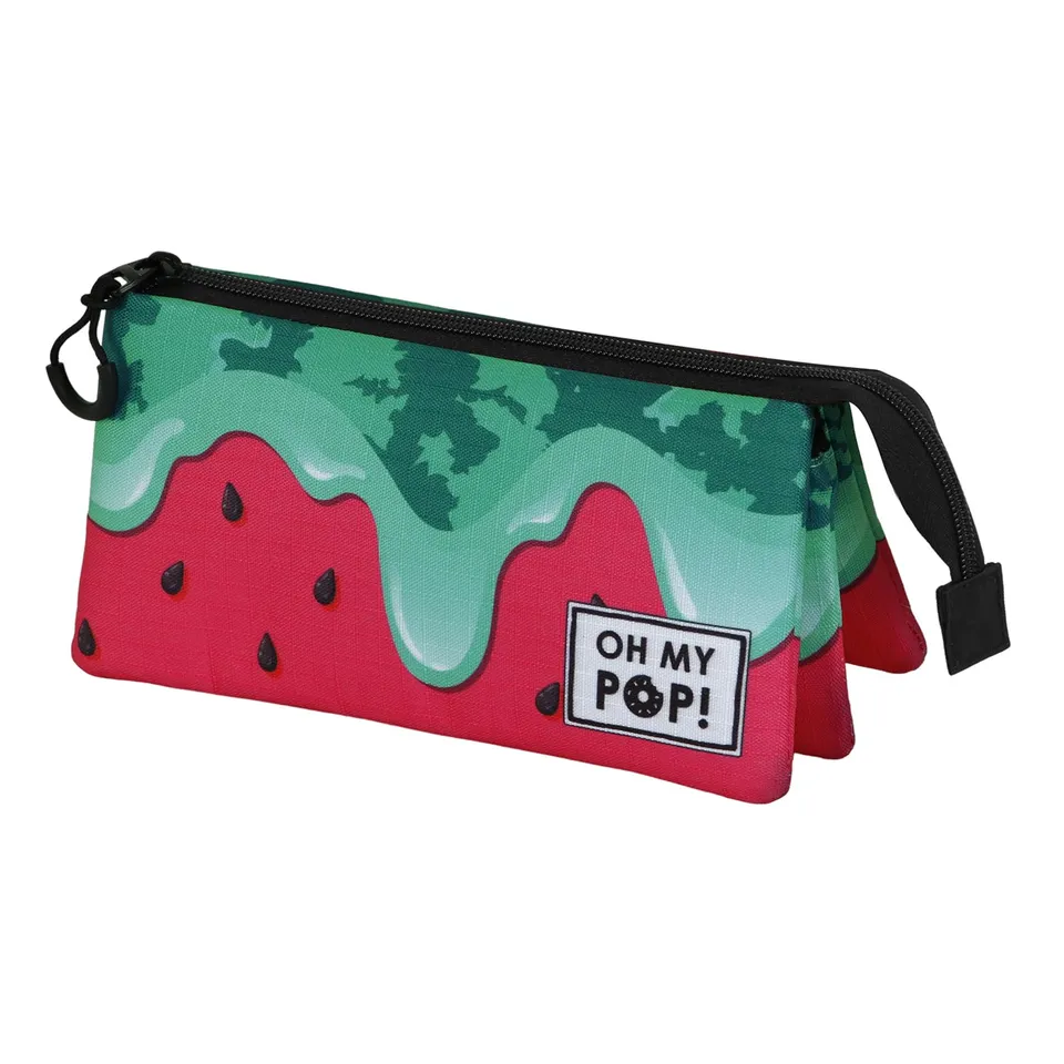 oh-my-pop-melty-melon-trousse-triple-verte-23-cm image 1