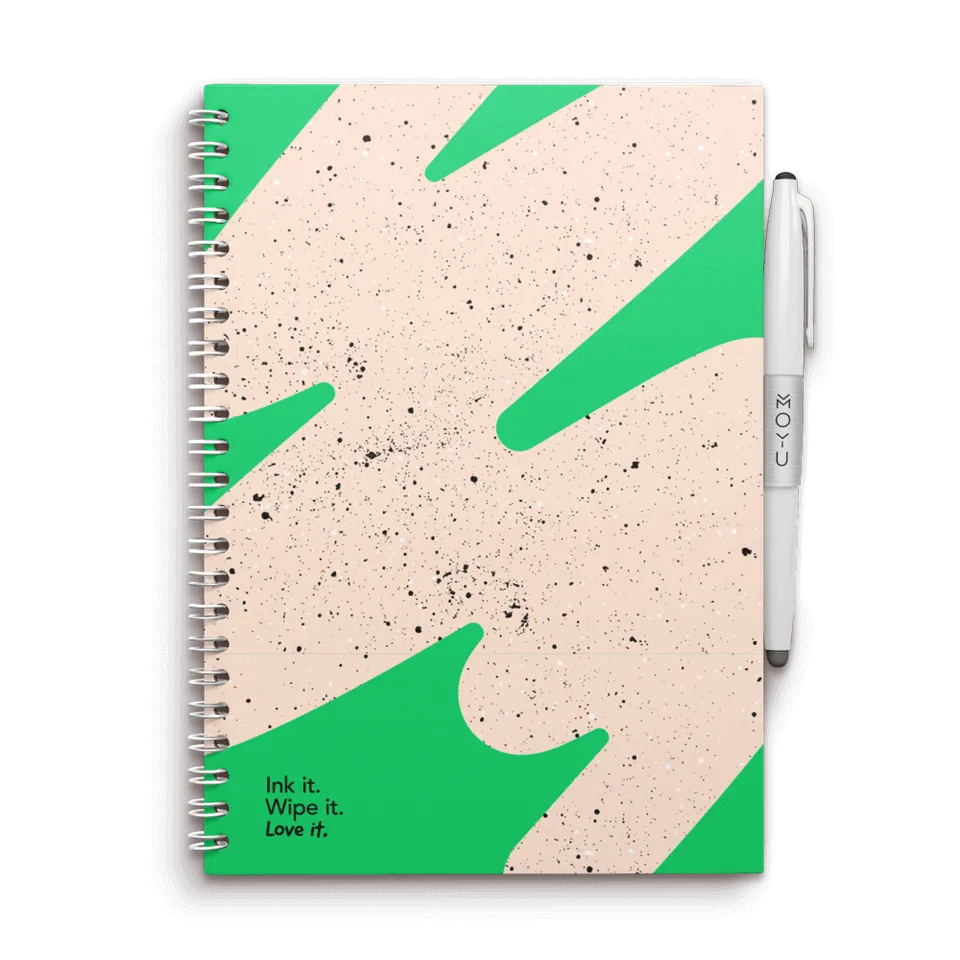 moyu-erasable-notebooks-flashy-moss-carnet-effa-able-a5-vert-mousse image 1