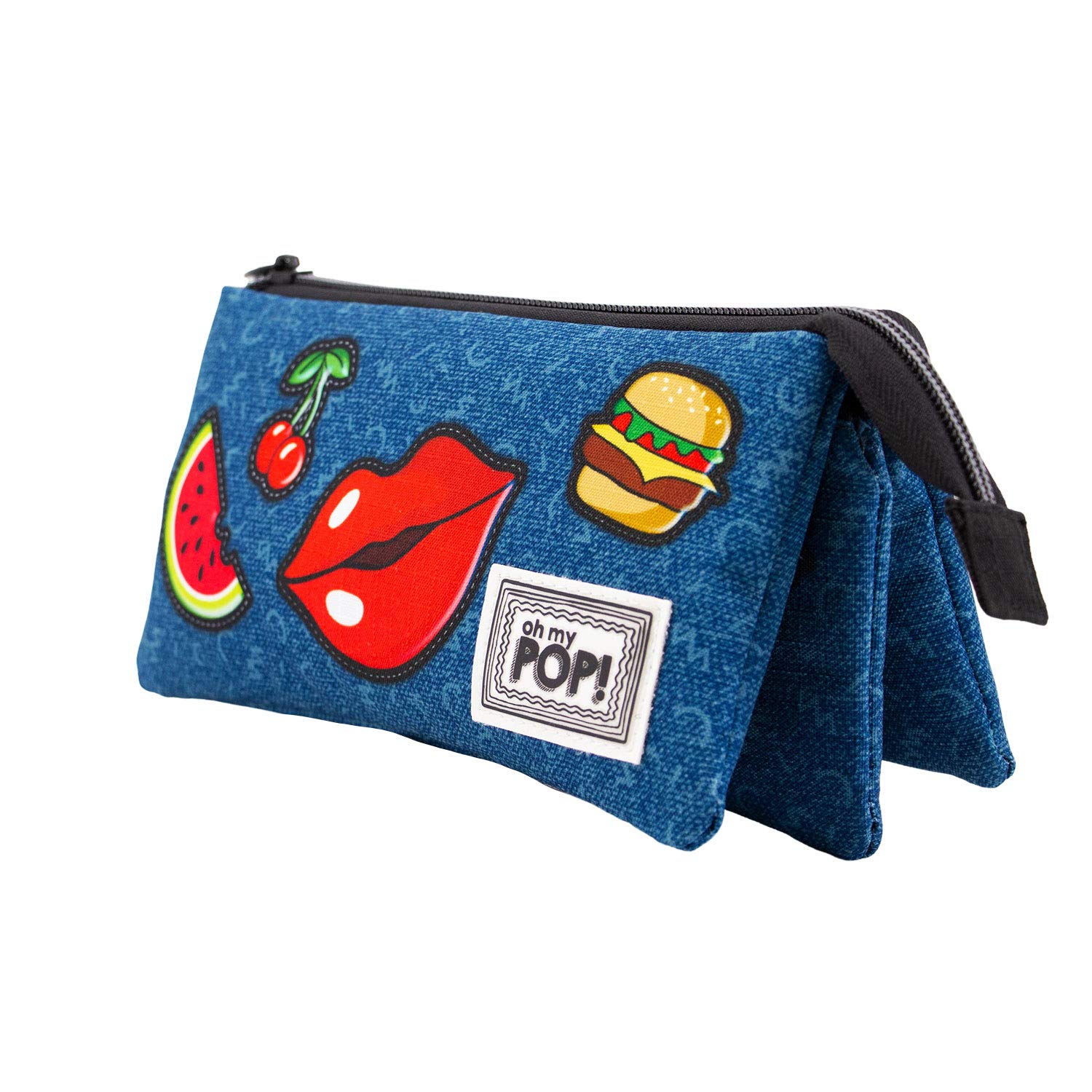 oh-my-pop-patches-hs-trousse-triple-bleu-fonc-23-cm image 6