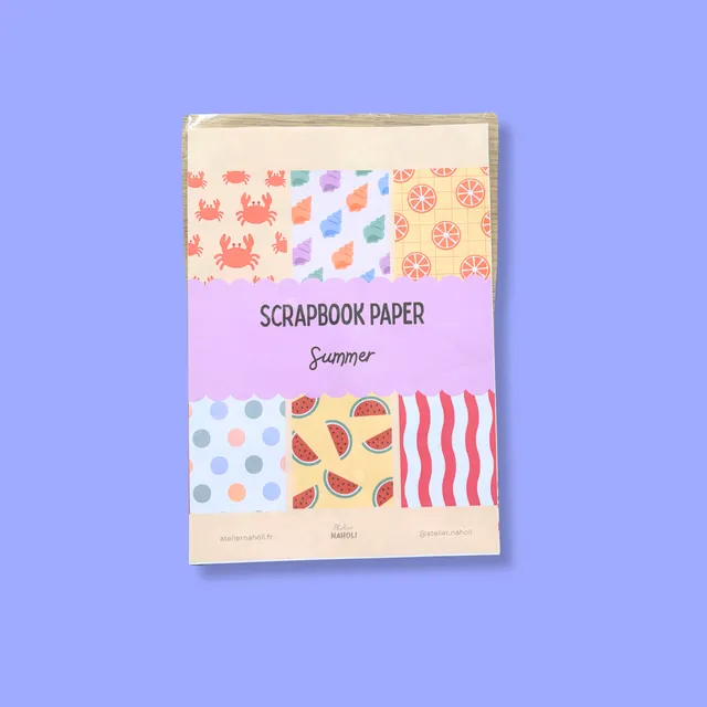 atelier-naholi-papier-scrapbooking-summer-a5-6-feuilles image 1
