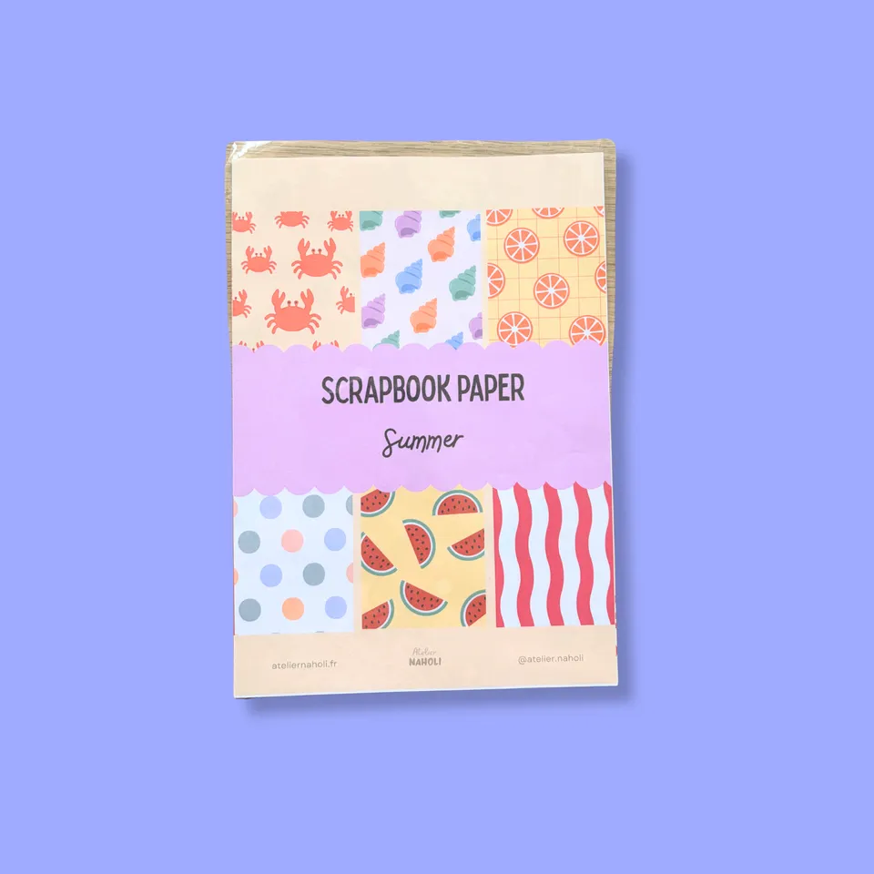 atelier-naholi-papier-scrapbooking-summer-a5-6-feuilles image 1
