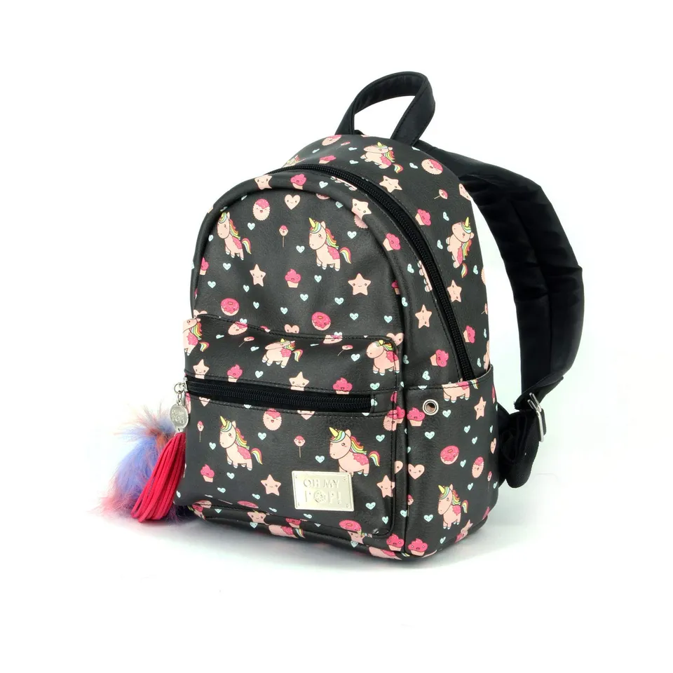 oh-my-pop-popnicorn-fashion-sac-dos-noir-7-5-l-27-cm image 1