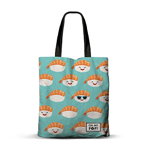 oh-my-pop-nigiri-fan-sac-shopping-turquoise-zip image 2