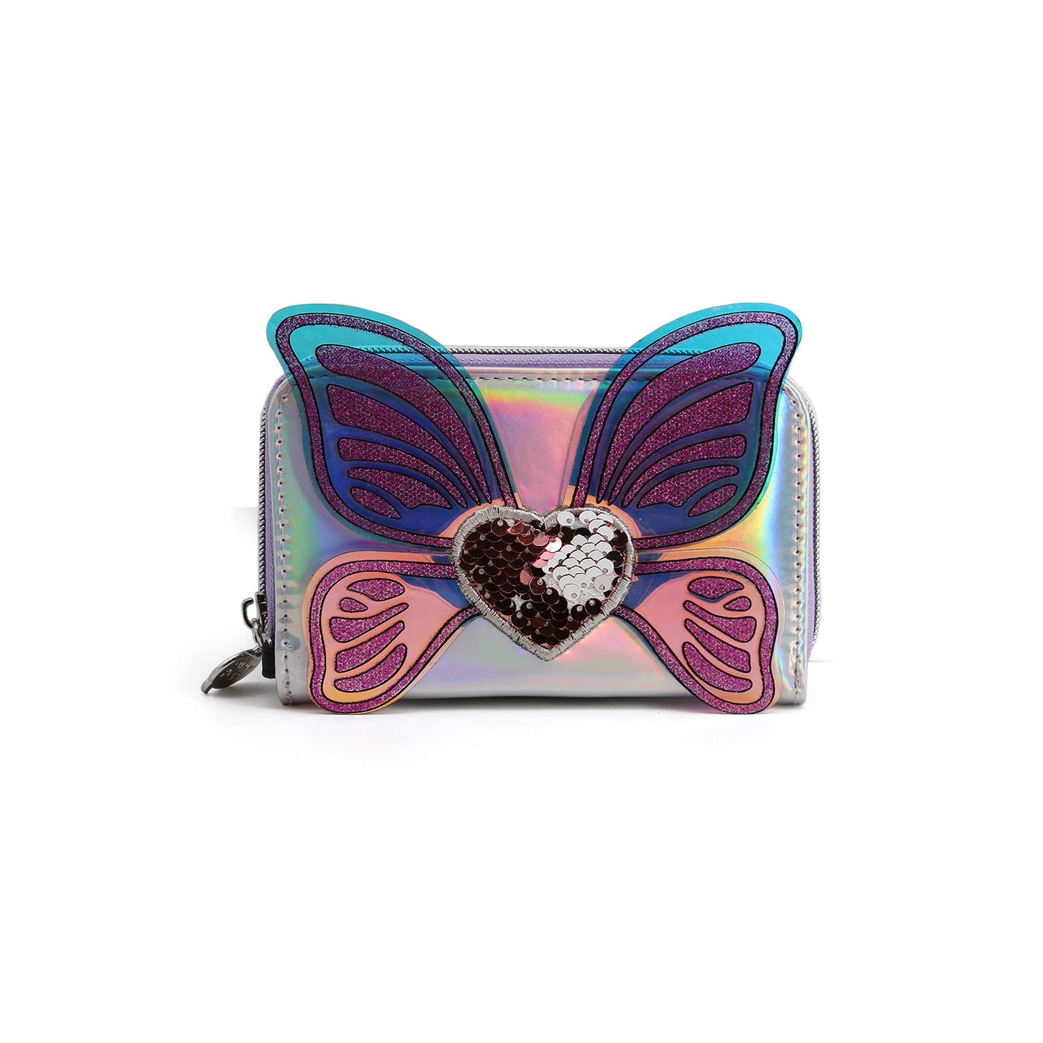 oh-my-pop-ailes-portefeuille-argent-10-x-15-5-cm-zip image 2