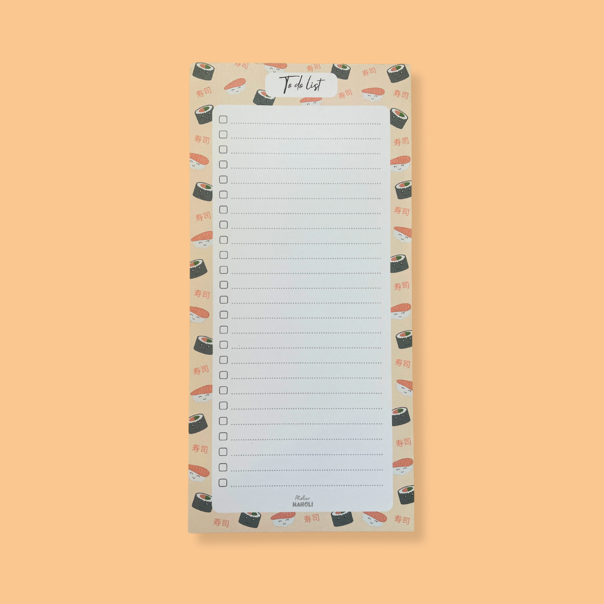atelier-naholi-bloc-notes-to-do-list-sushi-bloc-magn-tique-25-pages image 1