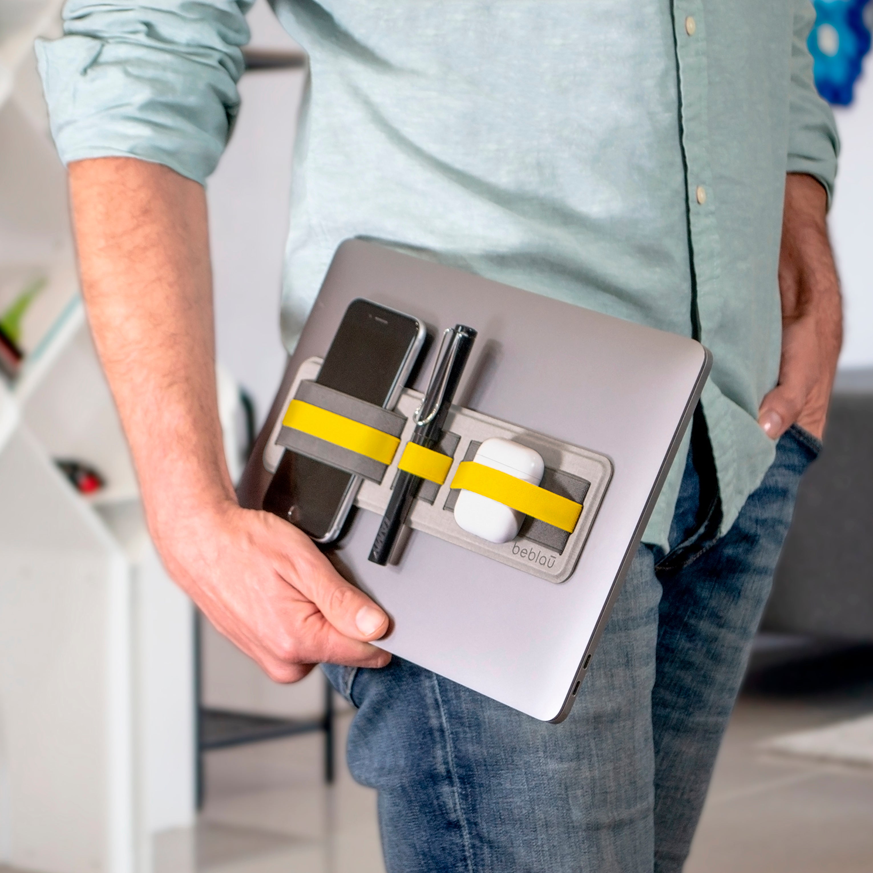 beblau-shift-organiseur-portable-jaune-toscane-adh-sif image 3