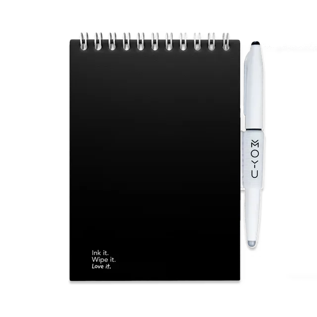 moyu-erasable-notepad-a6-bloc-effa-able-pitch-black image 1